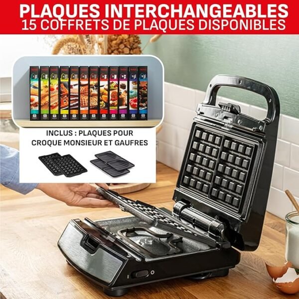 ⁦Tefal Gaufres & Sandwiches 2 EN 1-SW853D12⁩ - الصورة ⁦3⁩