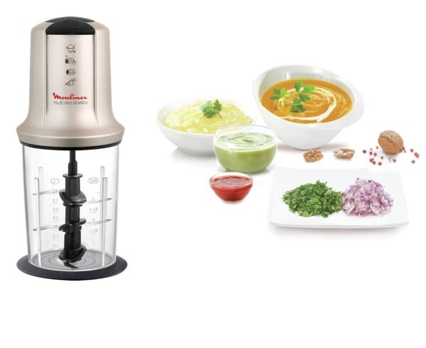 ⁦Moulinex Hachoir Mult- Moulinette Xxl 3En1- 800 Ml -At718A10- Bronze/Noir⁩ - الصورة ⁦4⁩