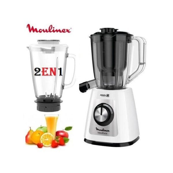 Moulinex Blender Blendforce 2 en 1 + Bol Centrifugeuse-LM43Q110