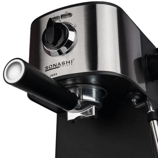 ⁦Sonashi Cafetière Expresso -SCM 4963- 850 W- 15 Bars, Capacité 1 L⁩ - الصورة ⁦4⁩