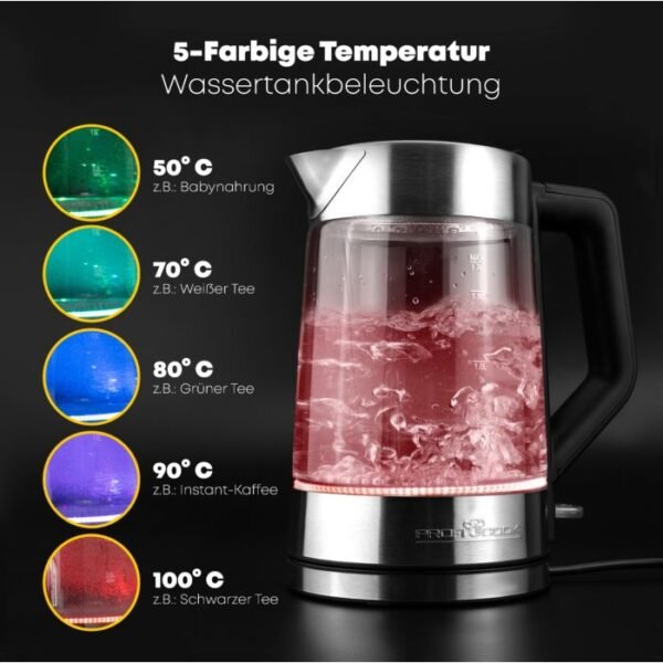 ⁦BOUILLOIRE PROFICOOK 1.7L - 2200W -PC-WKS 1190 G⁩ - الصورة ⁦2⁩