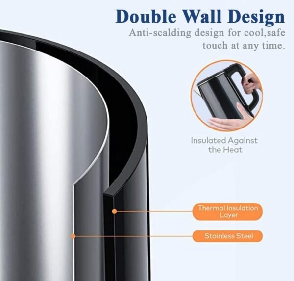 ⁦Sonashi Bouilloire électrique Sans Fil En Inox -2200W -1.8L SKT 1810⁩ - الصورة ⁦6⁩