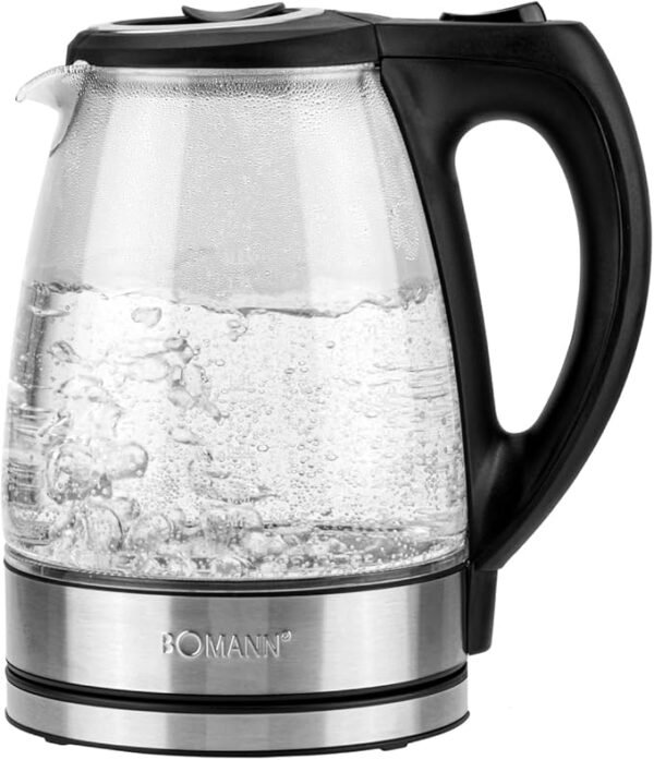⁦Bouilloire en Verre - Bomann - 1,7 Litre - WKS 6032 G CB⁩ - الصورة ⁦5⁩