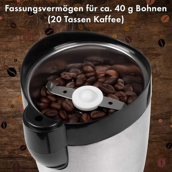⁦Bomann  - Moulin à café - 120 W - Gris/Noir- KSW 445 CB⁩ - الصورة ⁦4⁩