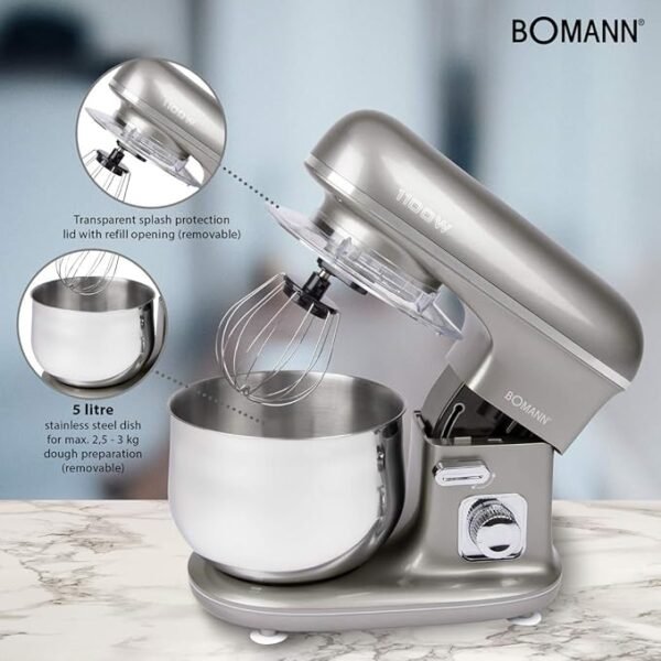 ⁦Partagez ce produit    Bomann Robot Pétrin - Km 6010 Cb 5L 1100W Gris⁩ - الصورة ⁦8⁩
