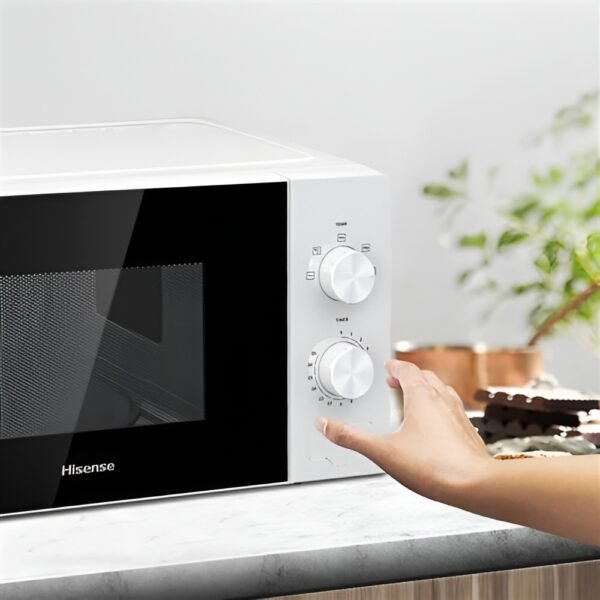 ⁦Hisense  - Four micro-ondes monofonction - 20 litres - 700 Watt - H20MOWP1. blanc⁩ - الصورة ⁦3⁩