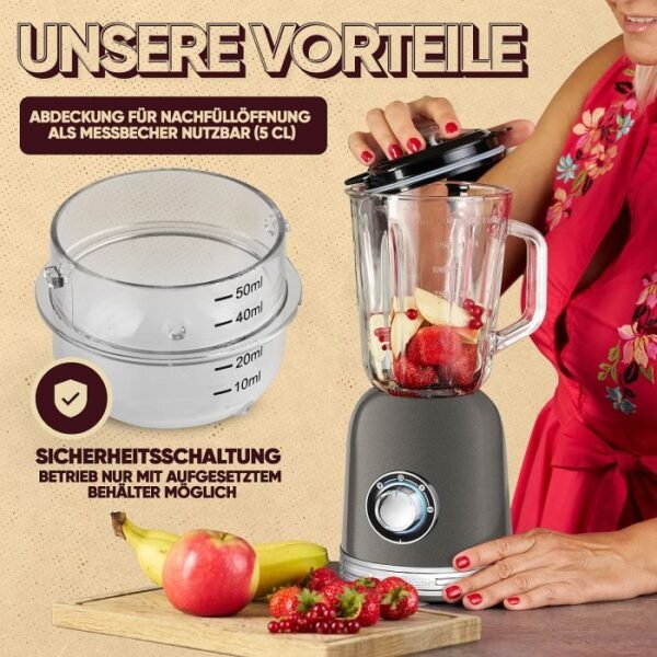 ⁦Proficook Blender Bol En Verre- 800W . PC-UM 1195⁩ - الصورة ⁦4⁩