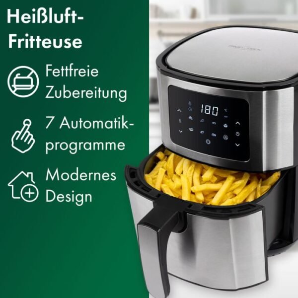 ⁦Proficook Friteuse à air chaud 5,5L avec écran tactile -7 programmes- PC-FR 1239 H⁩ - الصورة ⁦4⁩