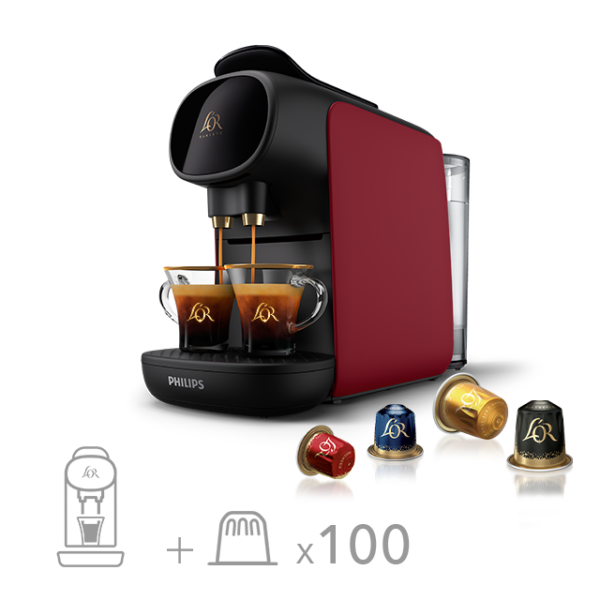 ⁦Philips Machine à café à capsules L'Or Barista Sublime 50 capsules -Rouge⁩ - الصورة ⁦5⁩